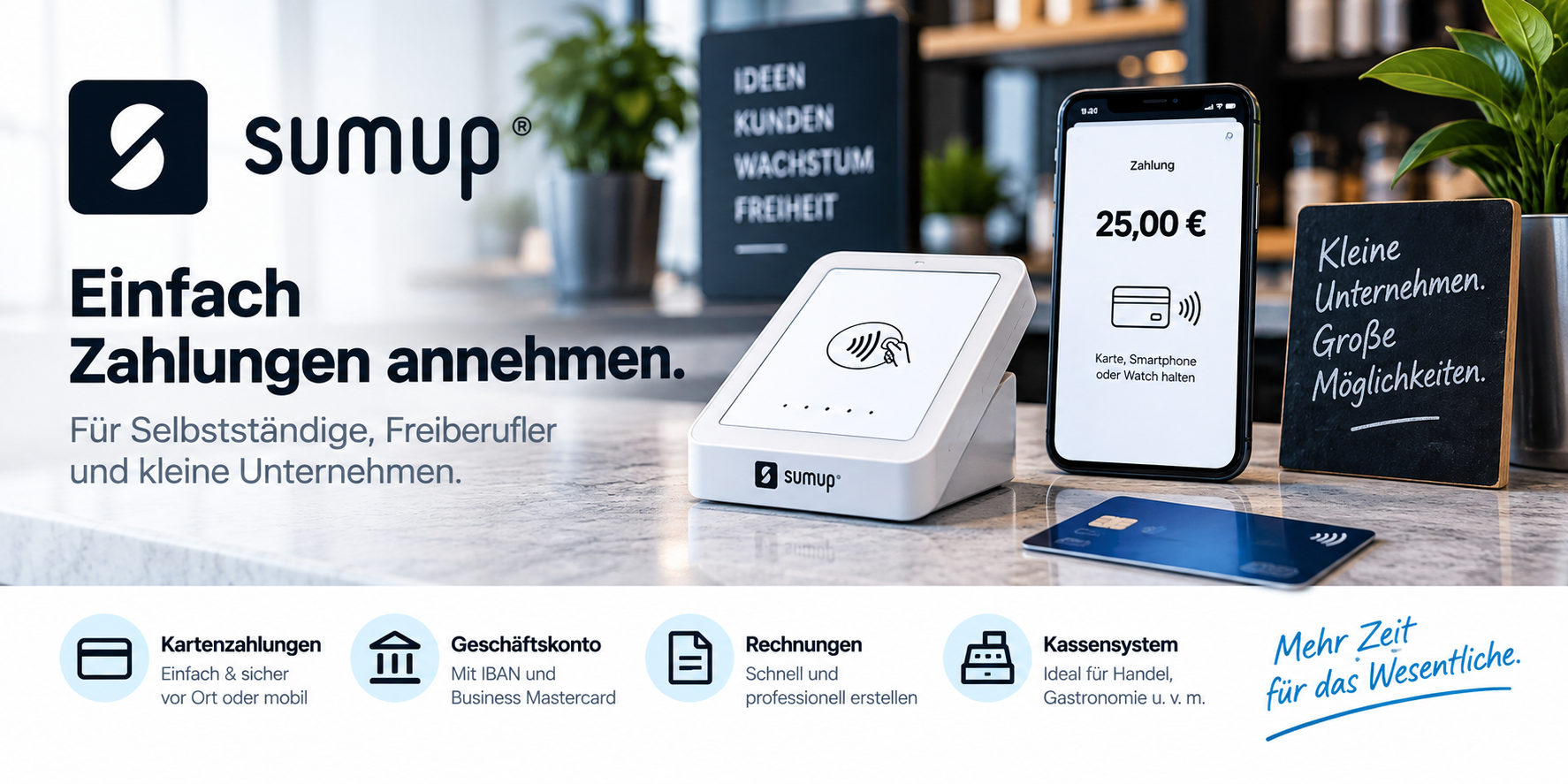 SumUp Zahlungslösungen für Selbstständige